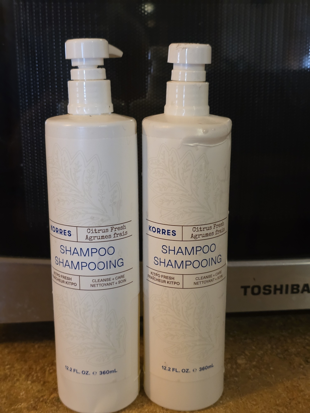 Korres Citrus Fresh Shampoo - Lot Of 2 Pump Bottles